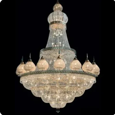 工場出荷時の価格の高級カスタム大型イスラムスタイルアンティーククリスタルシャンデリアペンダント照明